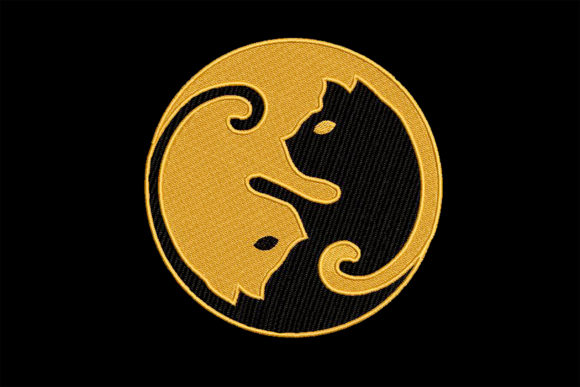 Cats Yin Yang Embroidery