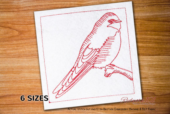 Swallow on a Tree Redwork